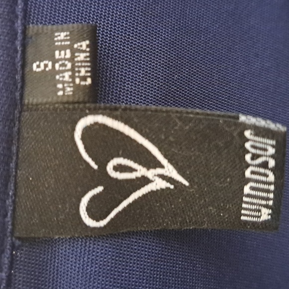 Windsor Katherine Formal Navy Satin Ruched Gown - Picture 4 of 4